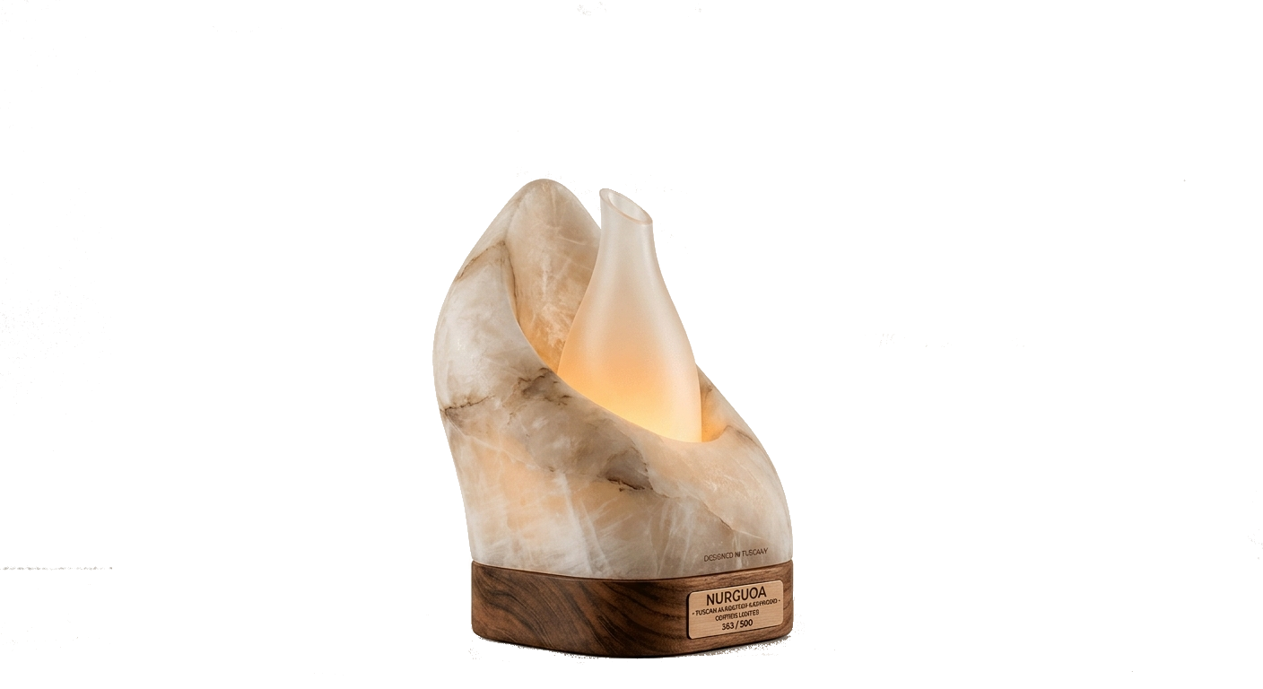 Nurgoa Lune — diffuseur en albâtre, présentation naturelle